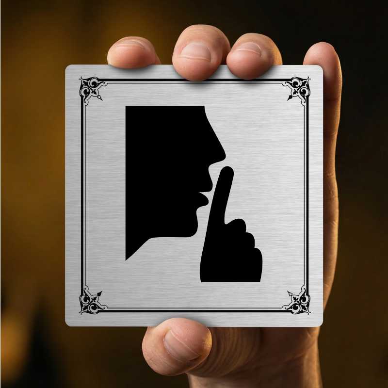 Ticho prosím, 148x148mm, bílá, Texas